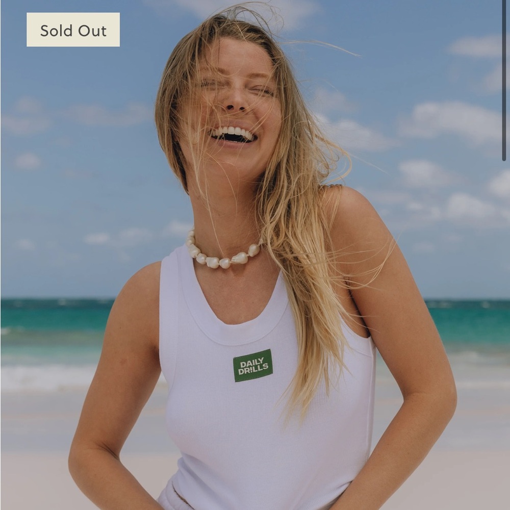 DAILY DRILLS LOGO TANK IN SURF, XS/S
